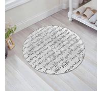 JHAOUNUK Alfombrilla de baño de secado rápido, absorbente para el hogar, parte inferior de goma antideslizante, fácil de limpiar, alfombrilla de ducha de baño, fórmulas matemáticas sin costuras