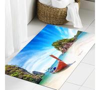 JHAOUNUK Alfombrilla de baño de secado rápido, absorbente para el hogar, parte inferior de goma antideslizante, fácil de limpiar, alfombrilla de ducha de baño, increíble naturaleza y destino de viaje