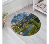 JHAOUNUK Alfombrilla de baño de secado rápido, absorbente para el hogar, parte inferior de goma antideslizante, fácil de limpiar, alfombrilla de ducha de baño, lago de montaña, Rusia, Siberia, Altai