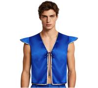 Jhaoyu Traje Príncipe Hombre Traje Del Príncipe Árabe Vestimenta Actuaciones En El Escenario Chaleco Genios Árabe Hombres Vacaciones Azul S