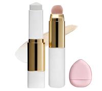 JHAZUN Barra De Base De Maquillaje 2-En-1 Con Aplicador De Esponja,Adaptable Al Tono De Piel,Cobertura Natural,Resistente Al Agua,Textura Ligera,Para Una Piel Uniforme