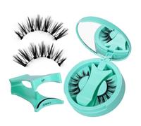 JHAZUN Set De 2 Pares De Pestañas Magnéticas, Magnetic Lashes, Pestañas Postizas Naturales Magneticas, Magnetic Eyelashes With Applicator, Sin Pegamento