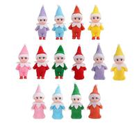 JHBEMAXS Mini elfo bebé gemelos amabilidad elfos mate set niños artesanía bebés muñeca decoración vacaciones accesorios pequeño regalo para niñas niños adultos (paquete de 14 piezas)