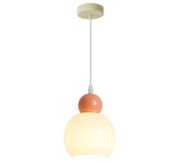 JHBHQKX Luces led Lámpara colgante de cristal con forma de globo, estilo mediados de siglo, con cristal lechoso, moderna lámpara de techo, minilámpara colgante para cocina, dormitorio, sala, comedor y