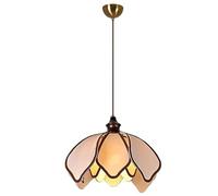 JHBHQKX Luces led Lámpara Colgante de Tela Moderna, Minimalista, con Pantalla de Tela y Acabado de veta de Madera, Longitud Ajustable para Comedor, Isla de Cocina y Dormitorio.