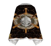 JHBTFQ Viking Impresión 3D Cálido Chal Manta, Forro de Cachemira Sintética Manta para Las Rodillas Capa para Cosplay Regalos Nórdicos 4 Tamaños,Sons of Wikinger,L