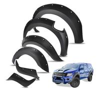 JHCHAN Ampliador de guardabarros 9 pulgadas Fender Flares para Ford Ranger T6 2012-2014 XL XLT XLS Tremor Limited Wildtrak Platinum