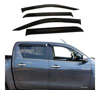 JHCHAN Deflectores de Viento para Toyota Hilux Revo 2015-2024 Hilux AN110 AN120 AN130 Pick-up Doble Cabina 4 x 4 Humo Negro Deflectores de Lluvia