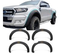 JHCHAN Guardabarros para Ford Ranger Doble Cabina T7 T8 Accesorios | extensión de arco de rueda extra ancha de 5 pulgadas y guardabarros con reflector