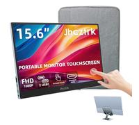 Jhcztrk Monitor portátil con pantalla táctil de 15.6 pulgadas, Full HD 1080P, bisel de metal ultrafino, 100% sRGB, monitor externo USB C con altavoces duales para laptop, PC, móvil, Mac, Xbox, PS4/PS5