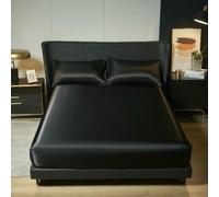 Jhdwu 1 sábana Bajera Ajustable de satén Elegante, Lujosa Altura de 35 cm, tamaño Universal King/Queen, agrega opulencia a la decoración de su Dormitorio