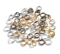 Jhdwu 200 Piezas/Lote 3 4 5 6 7 8 10 mm Anillas de unión variadas, Abiertas y partidas para bisutería, Conectores y Accesorios para Manualidades.
