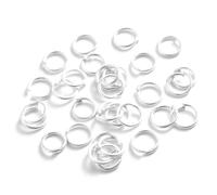 Jhdwu 200 Piezas/Lote 3 4 5 6 7 8 10 mm Anillas de unión variadas, Abiertas y partidas para bisutería, Conectores y Accesorios para Manualidades.