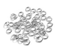 Jhdwu 200 Piezas/Lote 3 4 5 6 7 8 10 mm Anillas de unión variadas, Abiertas y partidas para bisutería, Conectores y Accesorios para Manualidades.