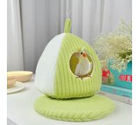 Jhdwu Nido de Loro cálido, Lindo y cómodo, Cama Colgante Amarilla para pájaros, Gruesa y Forrada de vellón para pájaros pequeños de algodón en Invierno.