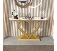 JHDXL Mesa Consola Moderna Entrada Recibidor, Mesa de Sofá de Vestíbulo de Entrada, Mesa de Entrada con Marco geométrico de Metal, para Pasillo Salon Entraditas(Gold,120 * 30cm/47.5 * 12in)