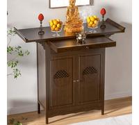 JHDXL Mesa de Altar con Almacenamiento, Mesas de Puja de Suelo para la Espiritualidad, para Relajación,Oración,Sala de Estar,Dormitorio y Oficina para el Hogar(120 * 40 * 103cm/47.5 * 16 * 45.5in)