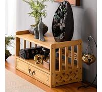 JHDXL Mesa de Altar de Madera para Santuario, Pequeña Mesa de Meditación Grabada, Soporte de Oración Budista para Santuarios,para Oraciones,AdoracióN(Original Wood,69cm/27in)