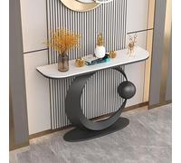 JHDXL Mesa de Consola para Pasillo, Mesa de Recibidor con Estructura Metálica, para Salón Entrada Mesa Recibidor Mesita Larga para Pasillo Despacho Mesa Decorativa(White,120 * 30cm/47.5 * 12in)