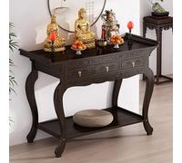 JHDXL Mesa De Meditación De Altar con Almacenamiento De Cajones Bambú, Mesa de Altar con Almacenamiento, para Oraciones, AdivinacióN, AdoracióN(140 * 33 * 100cm/55 * 13 * 39.5in)