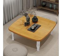 JHDXL Mesa De Suelo Japonesa, Mesa Tatami Plegable PortáTil Baja, Diseño Minimalista Elegante, para Ventana,Tatami,Al Aire Libre,Cama(Wood 2,60cm/24in)