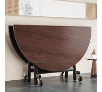 JHDXL Mesa Plegable Redonda para Exteriores e Interiores, Tablero de Madera Redondo Que Ahorra Espacio, para Banquetes, Cocinas y Comedores, Fácil de Almacenar