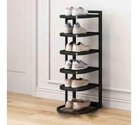 JHDXL Zapatero Giratorio, Zapatero Estrecho, Armario Giratorio Multifuncional, Estantería De Almacenamiento Estantería De,Ahorro De Espacio, para Bolsos Y Zapatos(Black,82cm/32.3in)