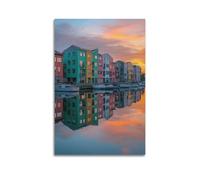 JHFQ Beautiful City by The WaterPoster - Póster de pared con diseño de música y películas vintage, pintura decorativa para sala de estar, dormitorio, 30 x 45 cm, estilo sin marco