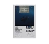 JHFQ Billie Poster EilishWall Art Lienzo Póster de música Álbumes y películas Pintura decorativa para sala de estar, dormitorio, 30 x 45 cm, estilo sin marco