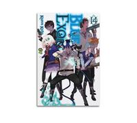 JHFQ Póster de animé para sala de estar, diseño de exorcista azul con texto en inglés "Ao No Exorcist", lienzo decorativo para pared, álbumes de música y películas, pintura decorativa para sala de