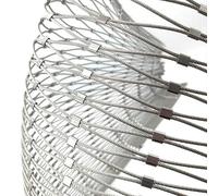 JHIAADEY 304 Red Cuerda Acero Inoxidable, Acero Inoxidable Red De Cuerda, Redes De Seguridad, Redes AnticaíDas, Redes Antirrobo, Vallas De ZoolóGico, Vallas De JardíN(7 * 2.5m/23 * 8.2ft)