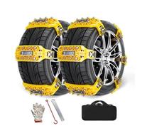 JHIAADEY Cadenas para la Nieve, Cadenas de Nieve para Coche | Material de TPU, Tacos Antideslizantes de Aleación, Resistente a Bajas Temperaturas(215/80R16)
