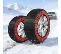 JHIAADEY Fundas Ruedas Nieve,Cadenas Textiles Coche Nieve,Cadenas Nieve Coche,TraccióN De Emergencia Antideslizantes For Invierno,Adecuados For AutomóViles,SUV,Camionetas(235/80R16)