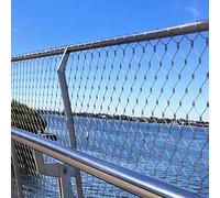 JHIAADEY Malla De Seguridad De Cable Flexible,Red De Cuerda De Acero Inoxidable 304,Malla Flexible Inoxidable Seguridad Para Jaulas,Redes De ProteccióN Contra CaíDas(6 * 2.8m/19.7 * 9.2ft)