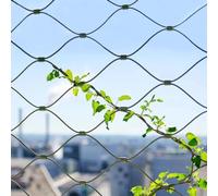 JHIAADEY Red De Valla JardíN ProteccióN Contra ObstáCulos,304 Red Cuerda Acero Inoxidable,Para Campo De FúTbol JardíN,Malla De Cable De Balaustrada Por Escalera Red(7 * 2.5m/23 * 8.2ft)