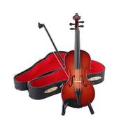 JHIALG 2026 - Figura de violín miniatura más pequeña del mundo, instrumento musical en miniatura con música M Sad, miniatura y sonido