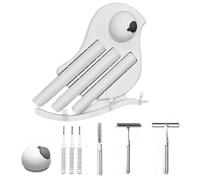 JHIALG Bird 5 en 1 estante de almacenamiento montado en la pared suministros de limpieza, organizador de baño, fregona de escritorio 2026 mini herramientas portátil mostrador esponja fregona auto