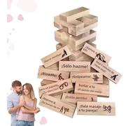 JHIALG Lust Tower, Juego para adultos, juego de torre de bloques súper travieso, español, para adultos, juegos de parejas, San Valentín Tumbl