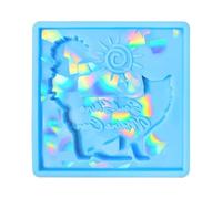 JHIALG Molde de silicona holográfico para chocolate, fácil liberación, reutilizable, para barra de cera de chocolate, para hornear caramelos, para bricolaje