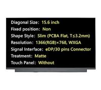 JHK JIEHONGKE Nueva pantalla de repuesto para NT156WHM-N44 NT156WHM-N34 NT156WHM-N49 NT156WHM-N40, eDP 30 pines 1366 (RGB) ×768, WXGA pantalla LED LCD mate