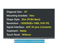 JHK JIEHONGKE Pantalla de repuesto de grado A+ para NV140FHM-N4N, 14 pulgadas, 1920 x 1080 FHD IPS, mate, eDP/conector de 30 pines, no táctil, pantalla LCD LED con cinta