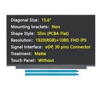 JHK JIEHONGKE Pantalla de repuesto de grado A+ para NV156FHM-N3D, 15.6 pulgadas, 1920 x 1080 FHD IPS, mate, eDP/conector de 30 pines, no táctil, pantalla LCD LED con cinta