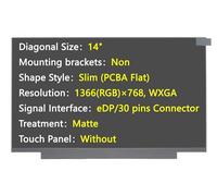 JHK JIEHONGKE Pantalla de repuesto para HP 14-cf2111wm 14-cf2112wm (solo pantalla no táctil), conector eDP/30 pines HD 1366x768, pantalla LED LCD (mate)