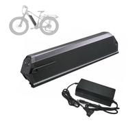 JHKJ Batería de Iones de Litio para Bicicleta eléctrica de 48 V, 10,4 Ah, 13 Ah, 15 Ah, 17 Ah, 18 Ah, 22,5 Ah y 25 Ah, con Tubo Inferior extraíble, BMS de 30 A y Cargador.,48v,13Ah