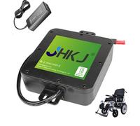 JHKJ Batería de Litio para Silla de Ruedas eléctrica de 24 V, 10 Ah y 12 Ah, batería para Scooter de Movilidad de 24 voltios con Cargador de 29,4 V y 2 A.,Anderson,24V 12Ah