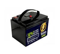 JHKJ Batería de Litio portátil para Exteriores de 12 V 80 Ah 100 Ah, batería de fosfato de Hierro y Litio de 12 voltios para RV/vehículo/Remolque con Interruptor y asa.,12v80ah