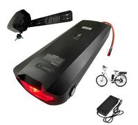 JHKJ Batería para portabultos Trasero de 48V, 36V, 17.5Ah, 20Ah, 25Ah, 30Ah y batería de Litio de 52V, 15Ah, 20Ah para Bicicleta eléctrica con Cargador.,36v 28.8ah