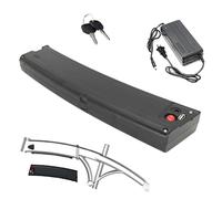 JHKJ Baterías de Iones de Litio para Bicicletas eléctricas de 36V 7,8Ah 8,7Ah 9,6Ah 10,5Ah y 24V 11,6Ah 12,8Ah 14Ah con Forma de Media Luna Incluye Cargador para Motores de 250W-380W,24v14ah