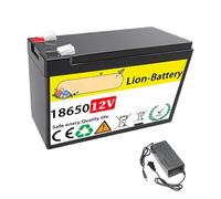 JHKJ Baterías portátiles de Repuesto para Exteriores de 12 V, 7 Ah, 10 Ah, 15 Ah y 25 Ah. Power Bank de 12 voltios para Paneles solares/Aplicaciones Fuera de la Red con Cargador.,12v7ah