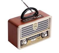 JHKJ Estilo Vintage Bluetooth Radio con Estéreo Altavoces Salida Se Puede Insertar la Reproducción en Disco U Tarjeta TF Toma USB FM/Am,B